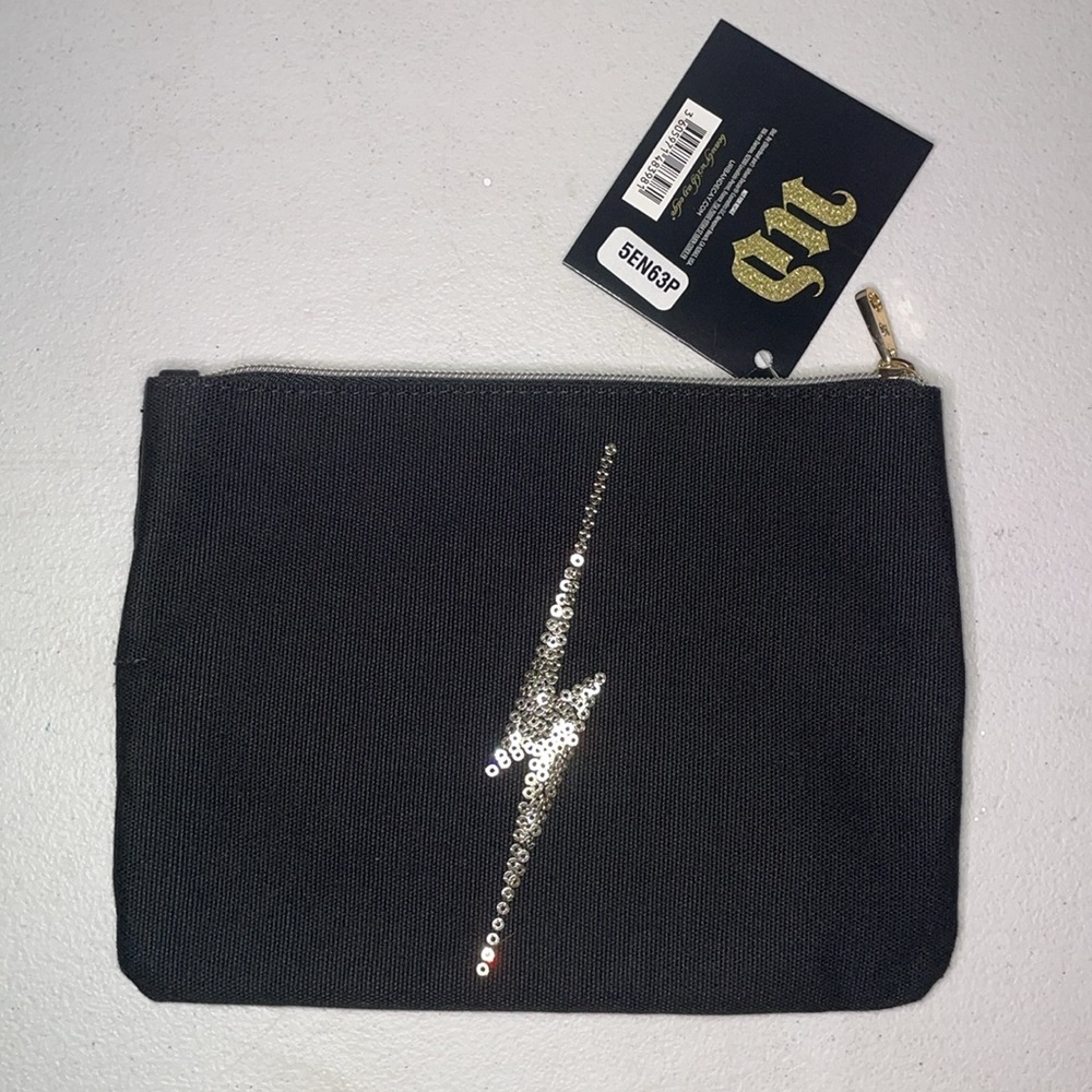 Urban Decay Makeup Bag Lightening Bolt Strike Stash Bag π Makeup Bag Sequins π - Picture 9 of 12
